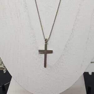 Sterling Silver Cross Pendant with 30 Inch Unbranded Chain